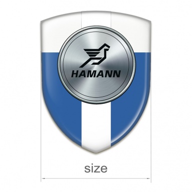 Hamann 3D Gel Emblem Blue White with White Tape Version 