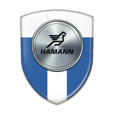 Hamann 3D Gel Emblem Blue White with White Tape Version 