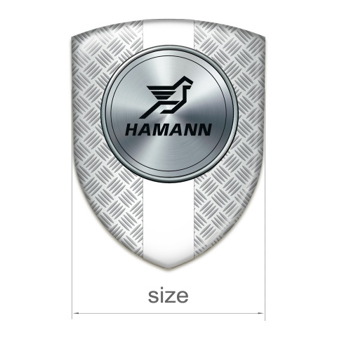 Hamann Car Accessories Badge Grid Effect with White Band version 