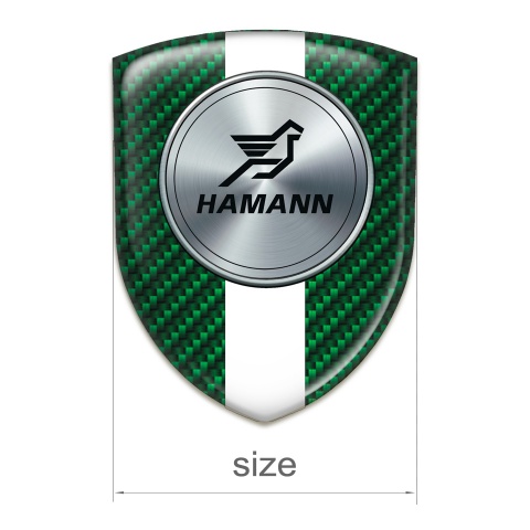 Hamann Car Interior Badge Green Carbon with White Tape Version 