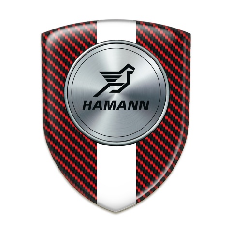 Hamann Silicone Badge Red carbon with White Band Version 