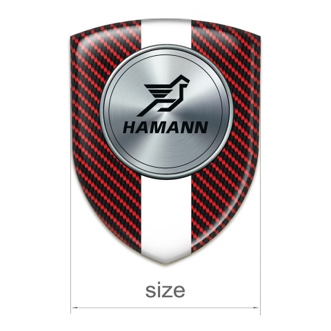 Hamann Silicone Badge Red carbon with White Band Version 