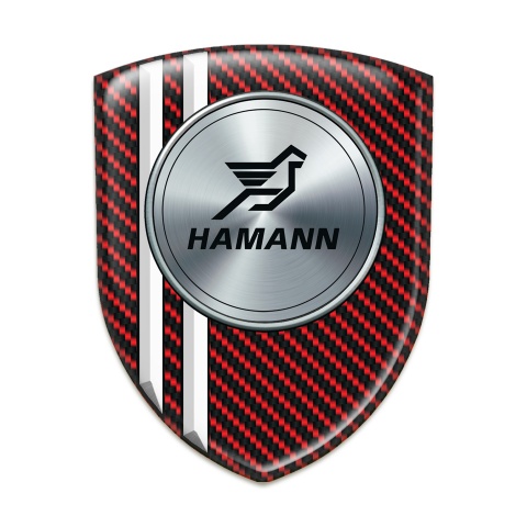 Hamann Domed Emblem Red carbon with White Stripes model 