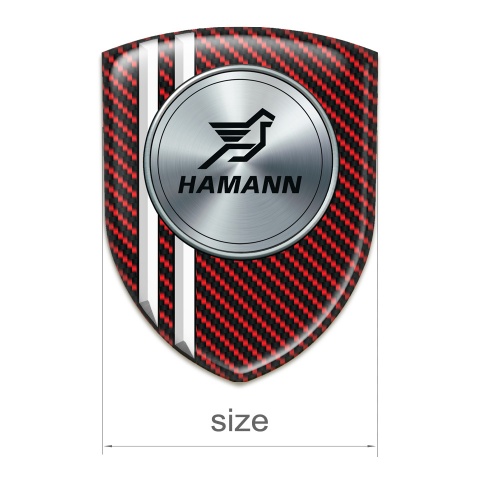 Hamann Domed Emblem Red carbon with White Stripes model 