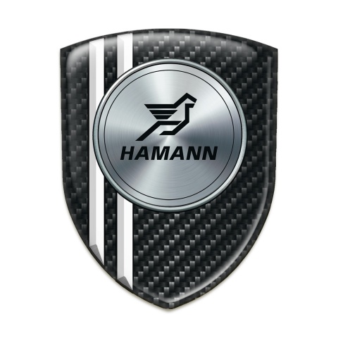 Hamann Silicone Emblem dark carbon White Stripes model 