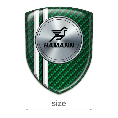 Hamann Resin Sticker Green Carbon White Stripes model 