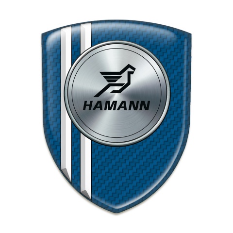 Hamann Tuning Badge Navy Blue Carbon White Stripes 