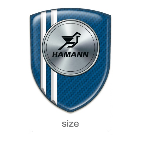 Hamann Tuning Badge Navy Blue Carbon White Stripes 