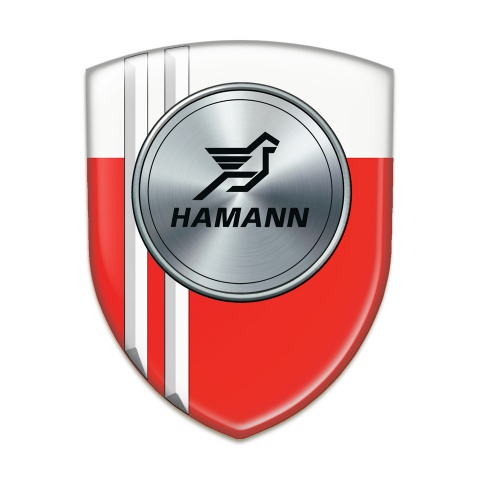 Hamann Silicone Badge red White with White Stripes Model 