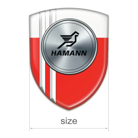 Hamann Silicone Badge red White with White Stripes Model 