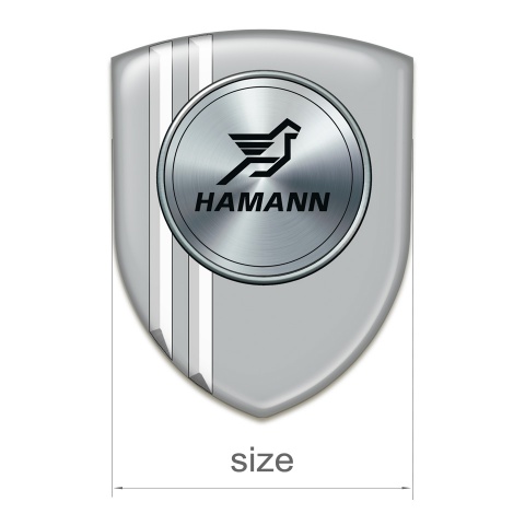 Hamann Domed Emblem grey with White Stripes Model 