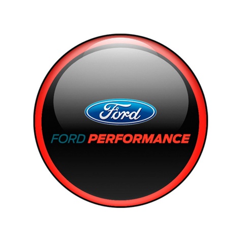 Ford Performance Emblem Silicone Stickers Black Classic Logo