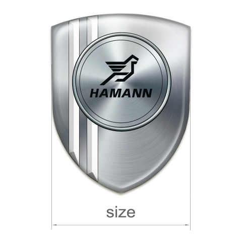 Hamann  Silicone Emblem Silver with White Stripes model 