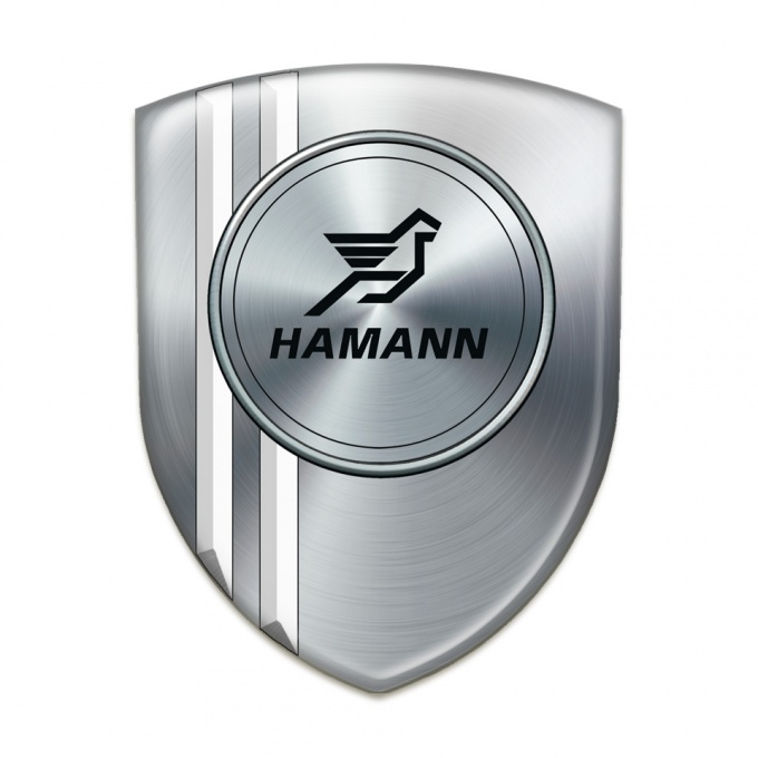Hamann  Silicone Emblem Silver with White Stripes model 