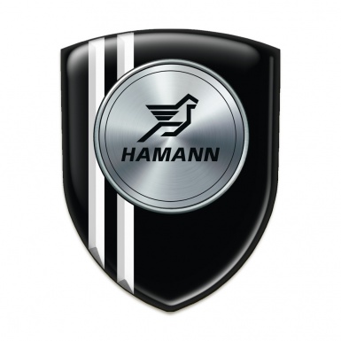 Hamann Resin Sticker Black with White Stripes Model 