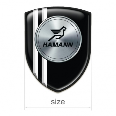 Hamann Resin Sticker Black with White Stripes Model 