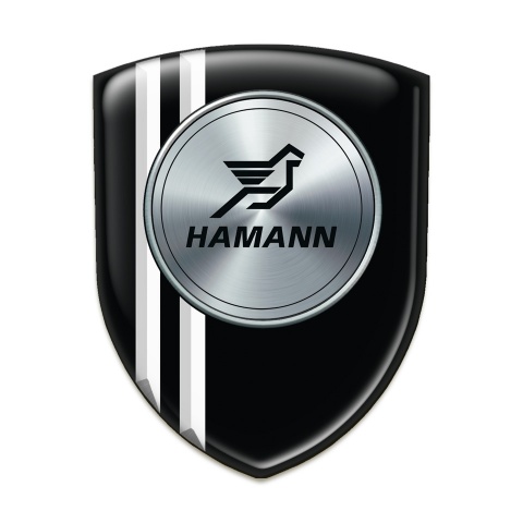 Hamann Resin Sticker Black with White Stripes Model 