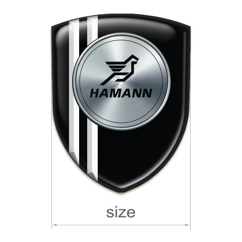 Hamann Resin Sticker Black with White Stripes Model 
