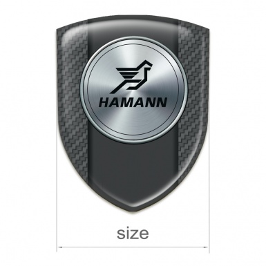 Hamann Silicone Car Decal Badge Dark Grey Carbon Model 