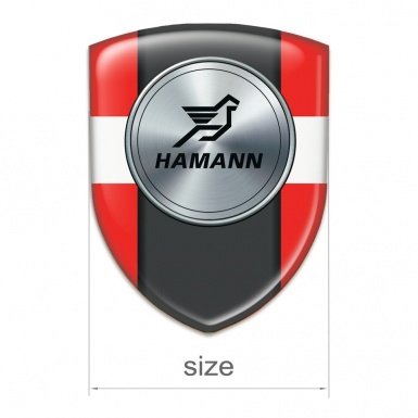 Hamann Emblem Badge Logo Red with White Band Model 