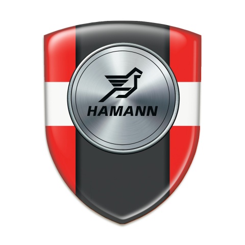 Hamann Emblem Badge Logo Red with White Band Model 