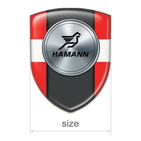 Hamann Emblem Badge Logo Red with White Band Model 