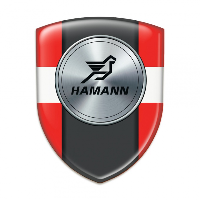 Hamann Emblem Badge Logo Red with White Band Model 