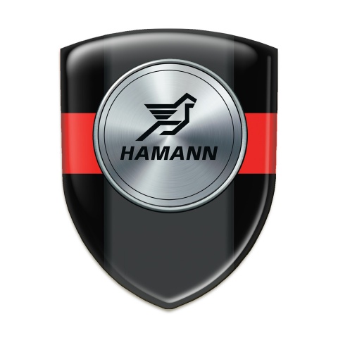 Hamann Self Adhesive Emblem Logo Black with Red Band model 