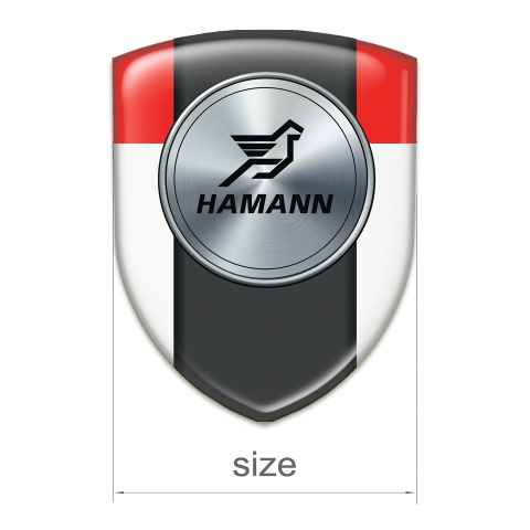 Hamann Emblem Interior White Red with dark logo Panel Model 