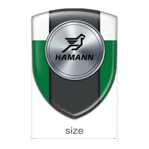 Hamann Silicone Car Decal Badge Green White Model 