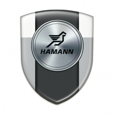 Hamann Emblem Badge Logo Grey White Model 