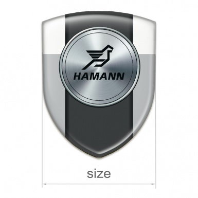 Hamann Emblem Badge Logo Grey White Model 