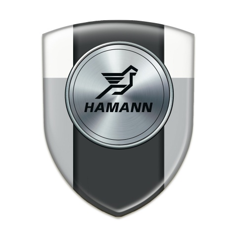 Hamann Emblem Badge Logo Grey White Model 