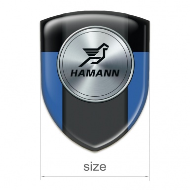 Hamann Self Adhesive Emblem Logo Blue Black Logo 