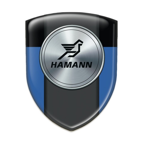 Hamann Self Adhesive Emblem Logo Blue Black Logo 
