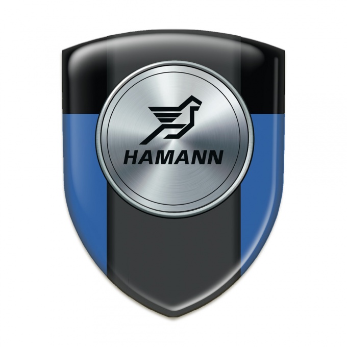 Hamann Self Adhesive Emblem Logo Blue Black Logo 