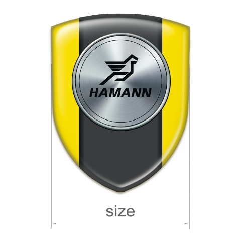 Hamann Self Adhesive Car logo Emblem Yellow Model