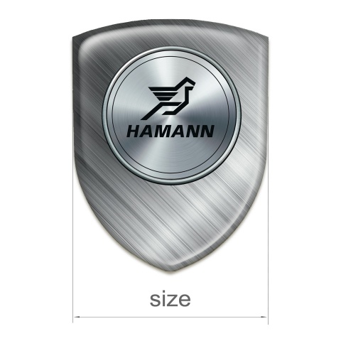 Hamann Silicone Car Decal Badge Brushed Metal Model 