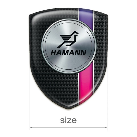 Hamann Emblem Badge Logo Black with Purple band Model 
