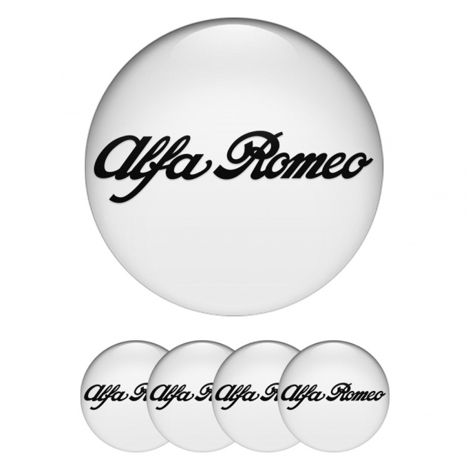 Alfa Romeo Wheel Center Emblem White Edition
