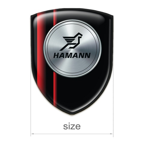 Hamann Domed Emblem Black with red Lines Stylish Model 