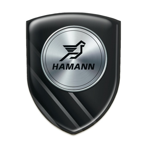Hamann Logo Emblem Black with Diagonal Grey Model 