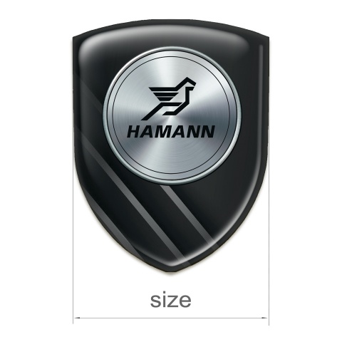 Hamann Logo Emblem Black with Diagonal Grey Model 