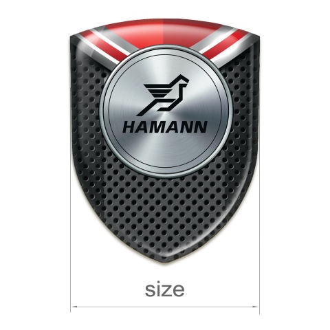 Hamann Domed Emblem Perforated base with Red detail Model 