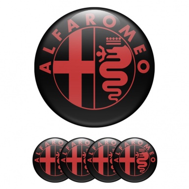 Alfa Romeo Wheel Emblems Red Edition