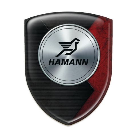 Hamann Car Accessories Badge Mixed Red Black Textur
