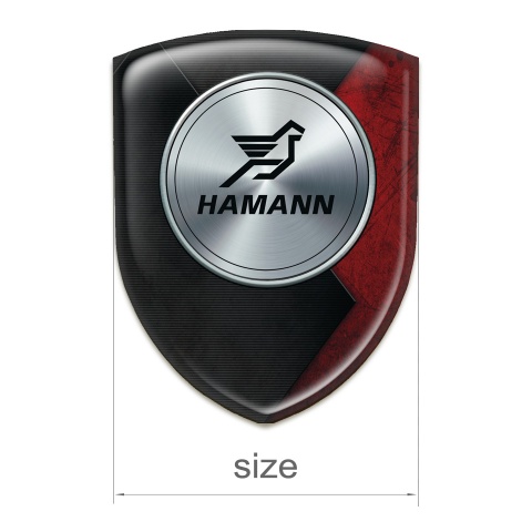 Hamann Car Accessories Badge Mixed Red Black Textur