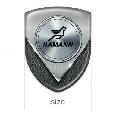 Hamann Silicone Badge Aluminium Sheet with dark Mesh Model 