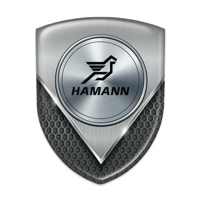 Hamann Silicone Badge Aluminium Sheet with dark Mesh Model 