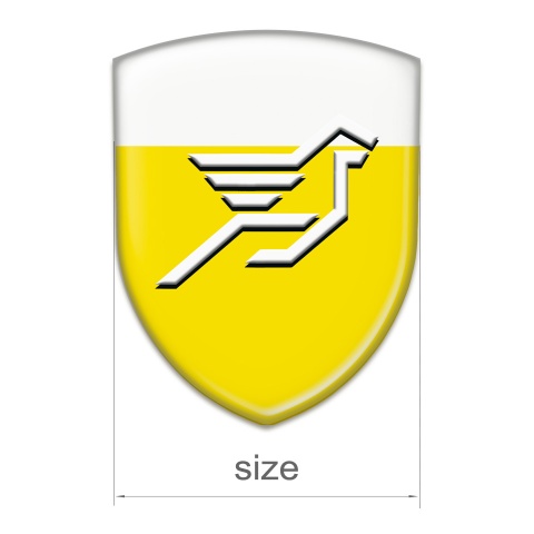 Hamann Self Adhesive Emblem Logo Yellow White Base Big Logo Style 